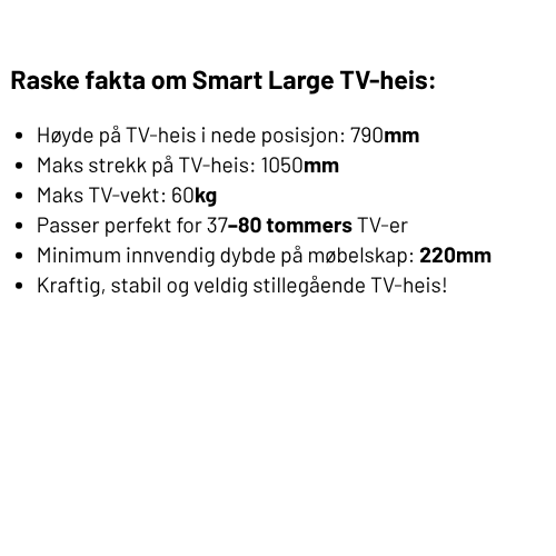 Spec large Tv-heis