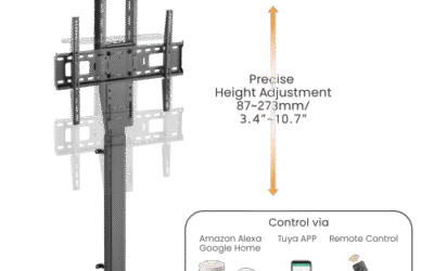 Smart Large motorisert TV-heis med stemme- og appstyring for 37-80 tommers tver.  Gratis frakt!