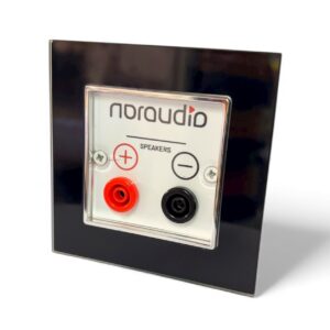 Veggpanel med høyttaler terminaler sort